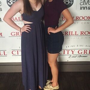 Long dress with cut outs and open back